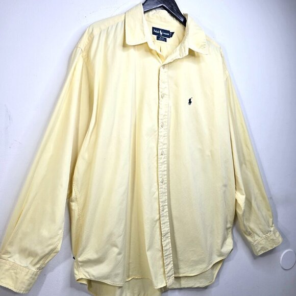 Polo Ralph Lauren Shirt Mens 2XL XXL Button Up Light Yellow - Picture 4 of 7